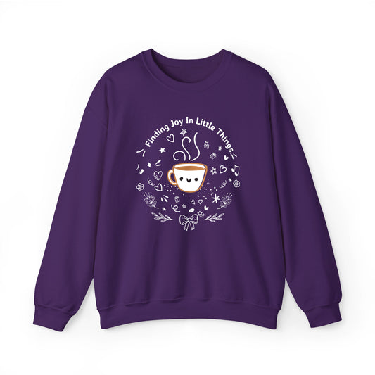 Finding Joy In Little Things | Coffee Lover | Women's Cute Graphic Sweatshirt